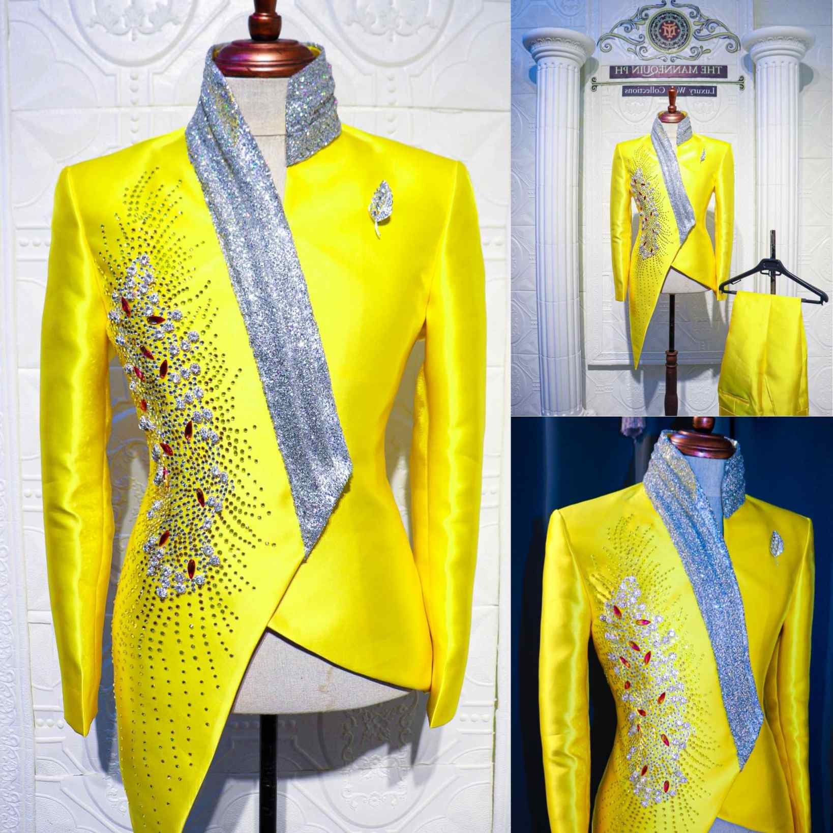 Formal Wear For Men Yellow - Mode jaune mariage Tuxedos Unique 2