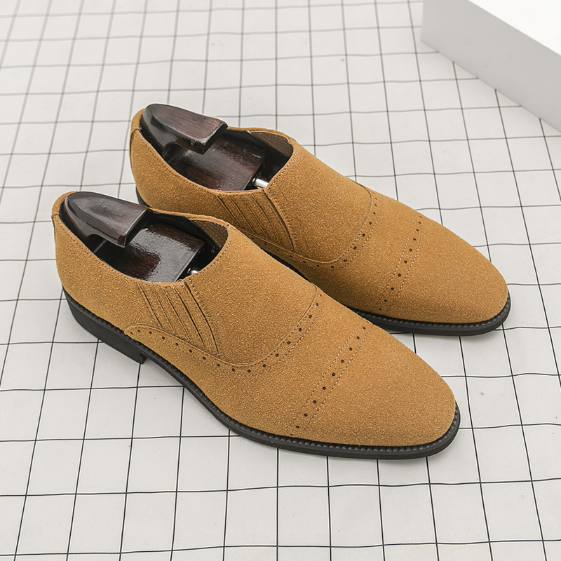 Formal Wear For Men Yellow - Mocassins Rétro Homme en Daim Noir
