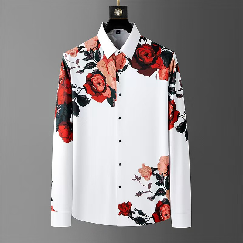 Men'S Vintage Formal Wear - Chemise de luxe à manches longues