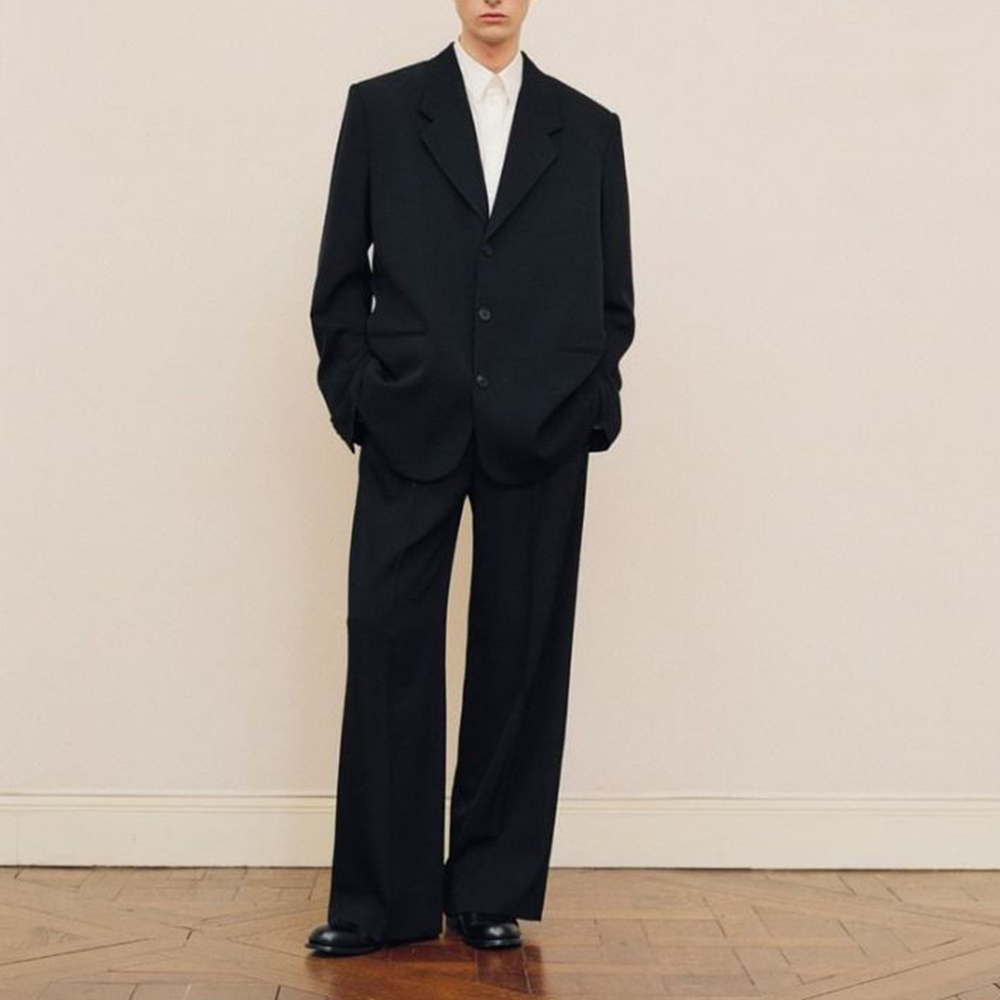 Men Formal Wear Pants - Ensemble de costume surdimensionné noir pour