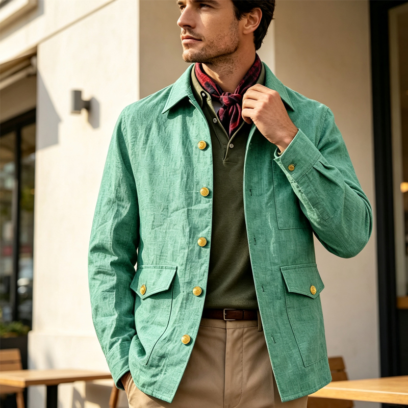 Men'S Vintage Formal Wear - Veste en lin vintage pour homme,