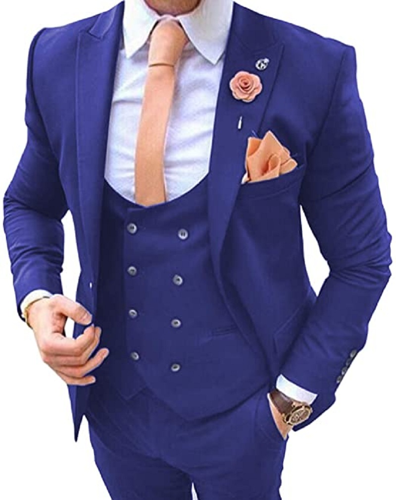 Costume Homme Bleu Marine 3 Pi - Men Formal Wear Pants avis et prix