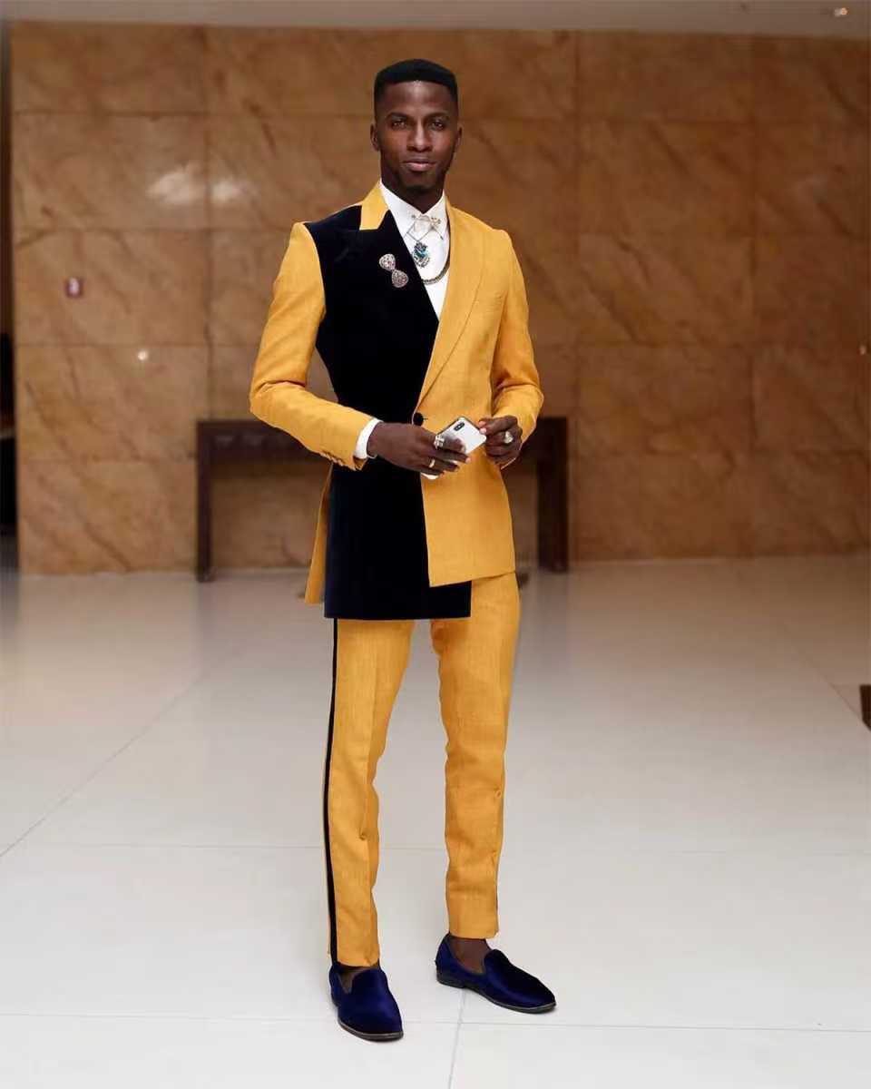 Ensemble de costume 2 pièces p - Formal Wear For Men Yellow avis et prix
