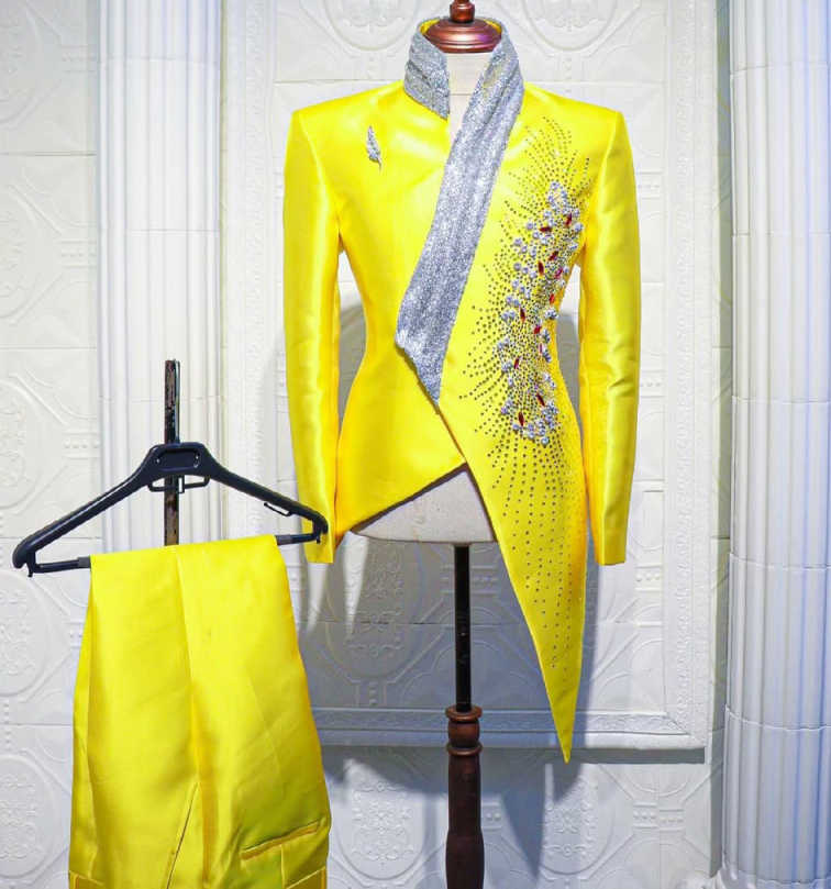 Mode jaune mariage Tuxedos Uni - Formal Wear For Men Yellow avis et prix