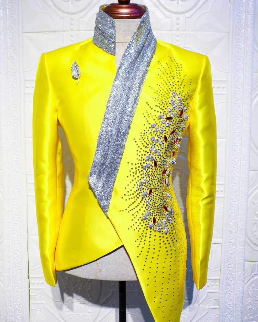 Mode jaune mariage Tuxedos Uni - Formal Wear For Men Yellow avis et prix