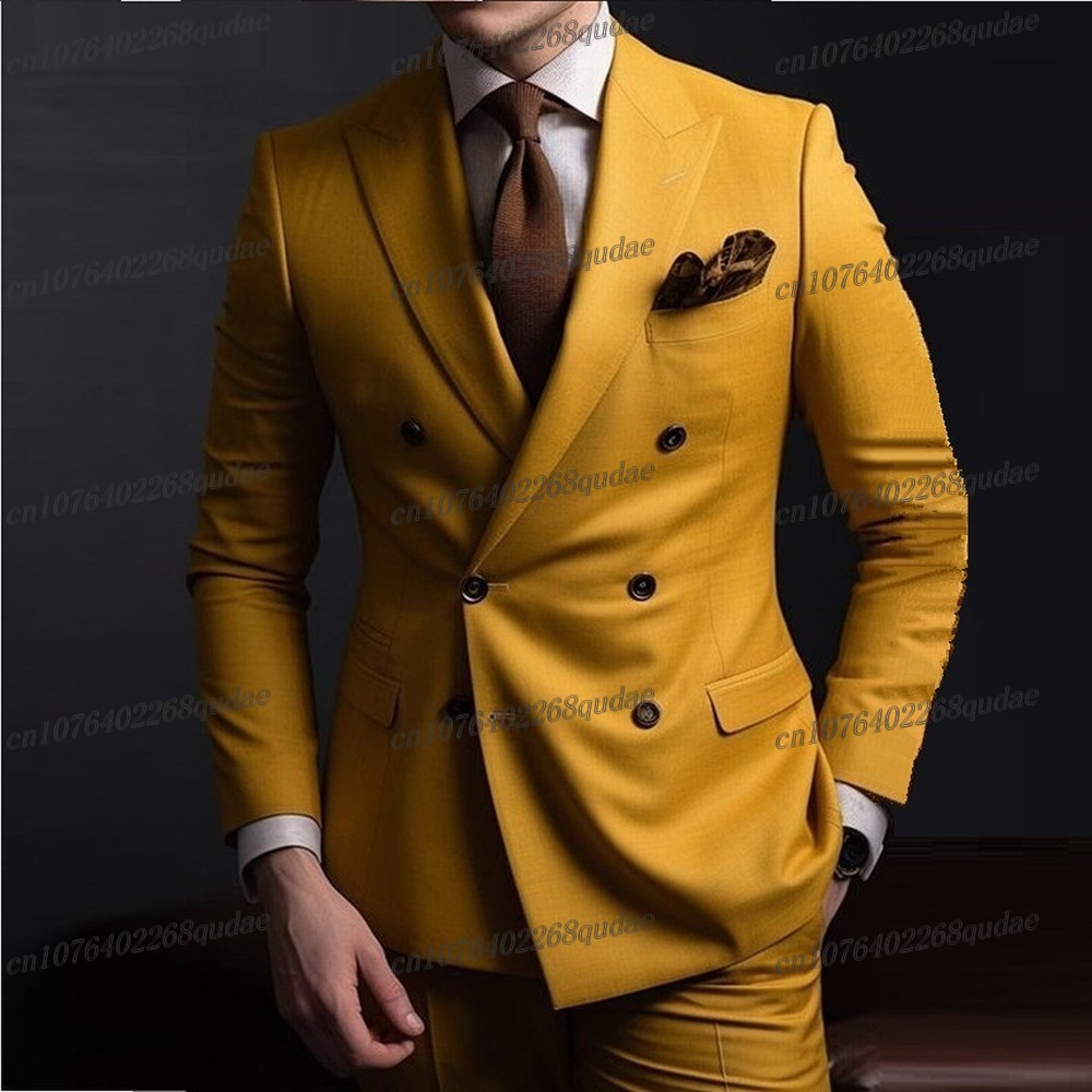 Costume pour hommes, jaune fon - Formal Wear For Men Yellow avis et prix