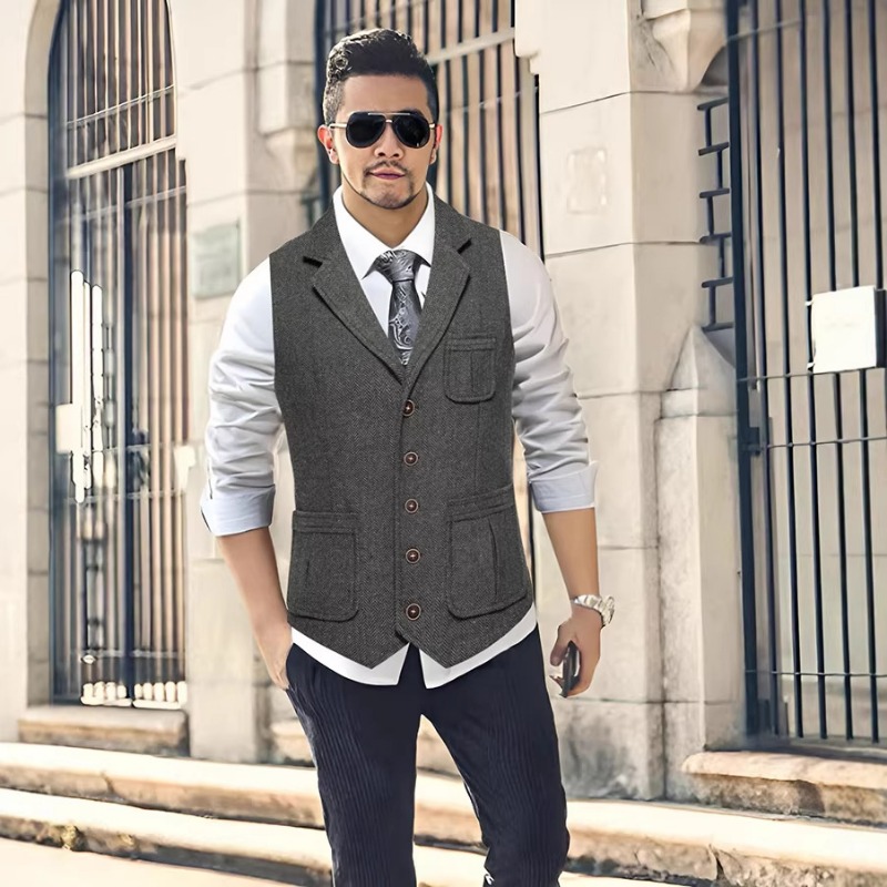 Gilet de costume en tweed à ch - Men'S Vintage Formal Wear avis et prix
