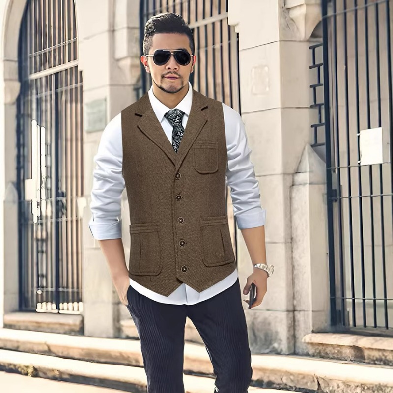 Gilet de costume en tweed à ch - Men'S Vintage Formal Wear avis et prix