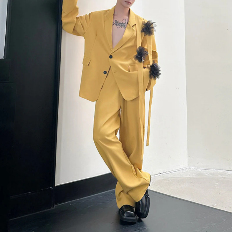 Ensemble de costume jaune pour - Formal Wear For Men Yellow avis et prix